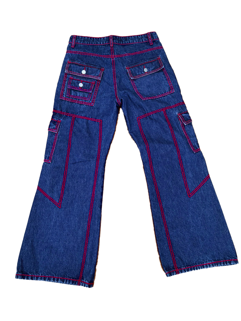 Cargo Flared Jeans