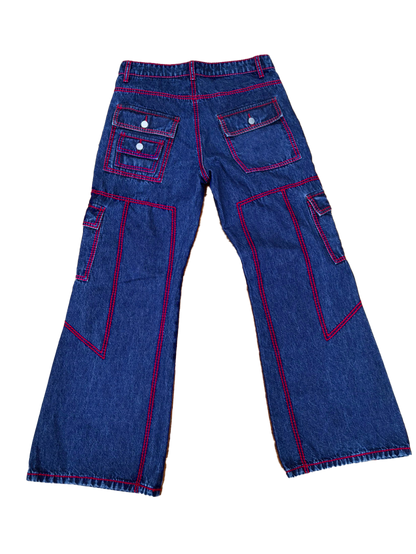 Cargo Flared Jeans